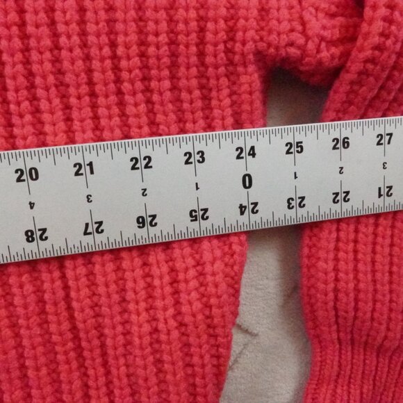 Frame Oversized Chunky Knit Cardigan Sweater Womens Extra Large Pink 100% Wool - Picture 6 of 10